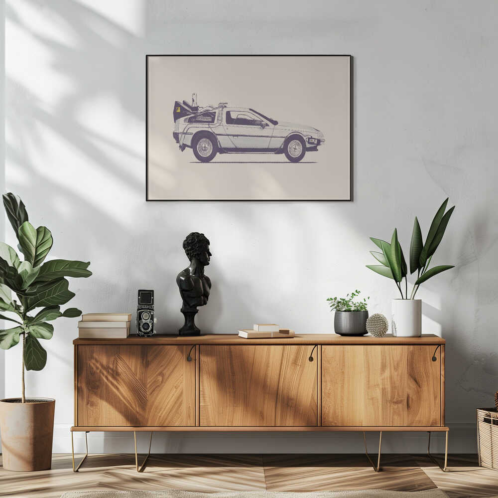 Sleek Future Classic Art Print UK — Vintage Vibrant Wall Art — Living Room — Wall It All Prints