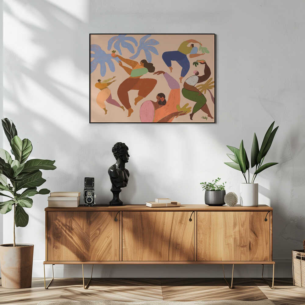 Dance Dance Art Print UK — Abstract Vibrant Wall Art — Kitchen — Wall It All Prints