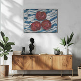 Fresh Apples on Stripes
