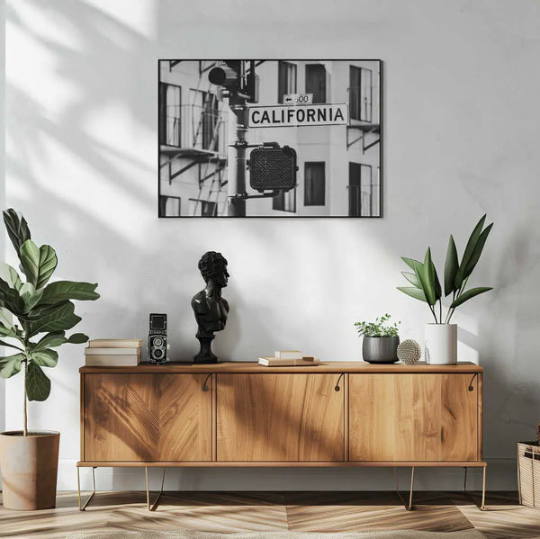 California Street Sign Art Print UK — City Dark Wall Art — Office — Wall It All Prints