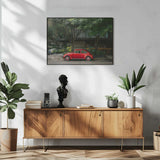 Retro Car in Mexico City Art Print UK — Botanical Vibrant Wall Art — Living Room — Wall It All Prints