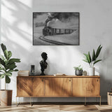 Nostalgic Steam Train Journey Art Print UK — Landscape Dark Wall Art — Living Room — Wall It All Prints