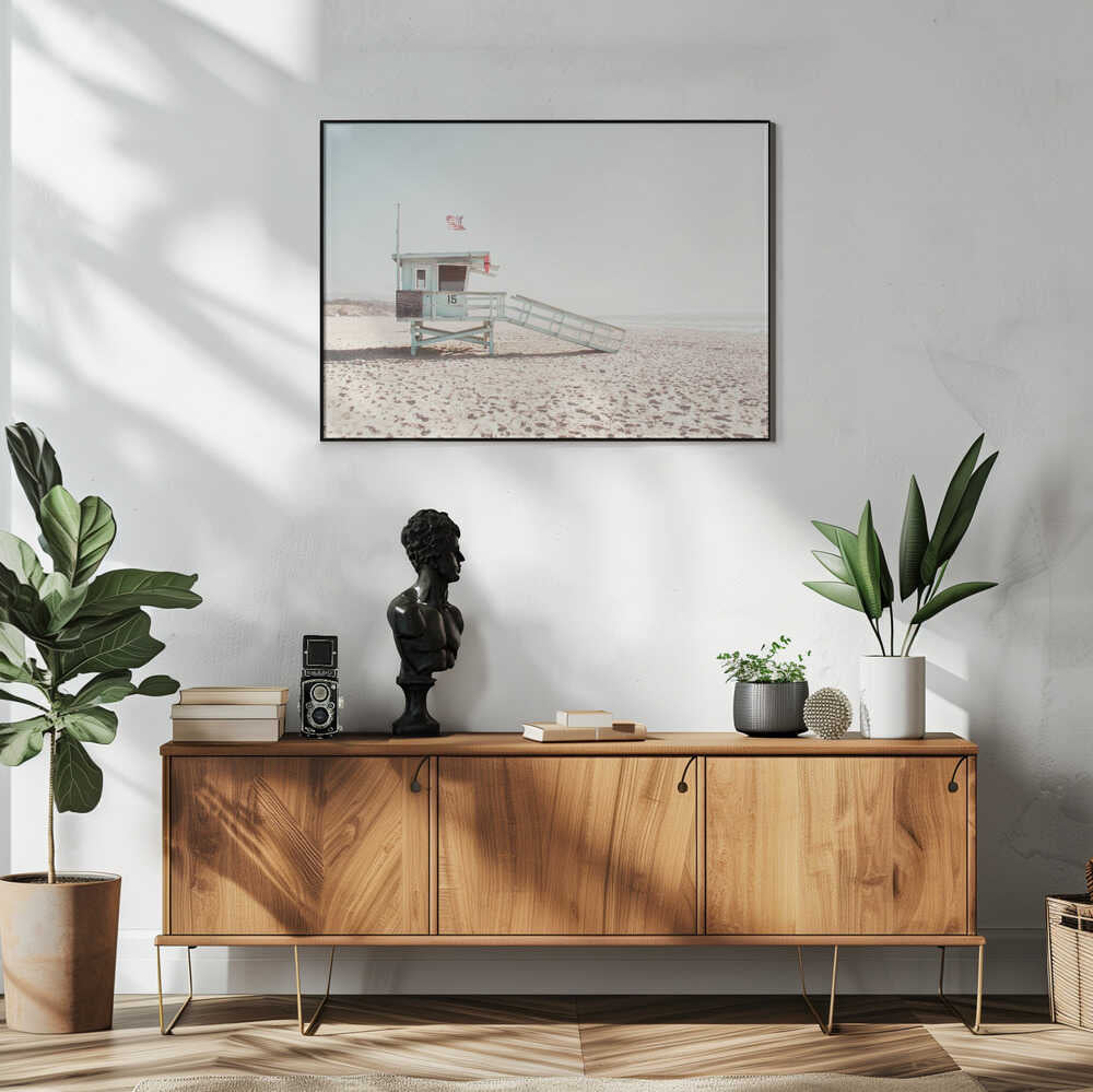 Santa Monica Art Print UK — Landscape Vibrant Wall Art — Bedroom — Wall It All Prints