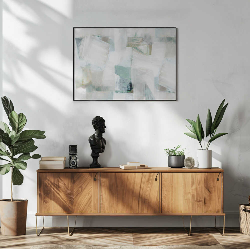 Modern Abstract Serenity Art Print UK — Abstract Calm Wall Art — Bedroom — Wall It All Prints