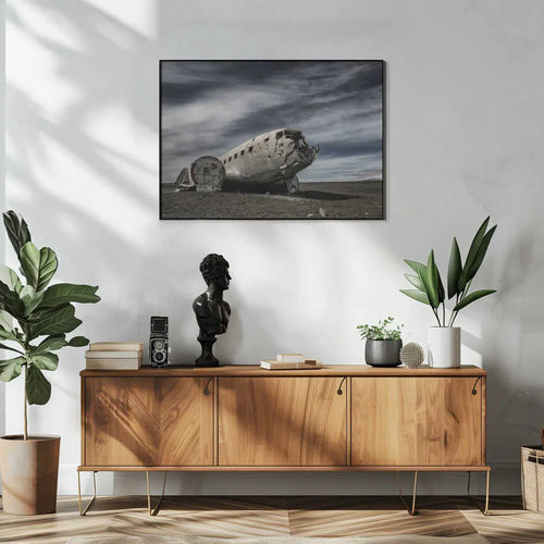 Abandoned Plane Desolate Sky Art Print UK — Dark Moody Dark Wall Art — Living Room — Wall It All Prints