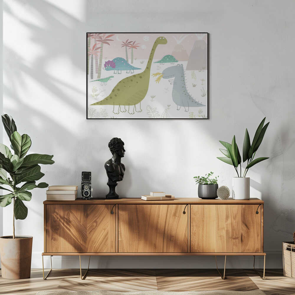 Cute Pastel Dinosaurs