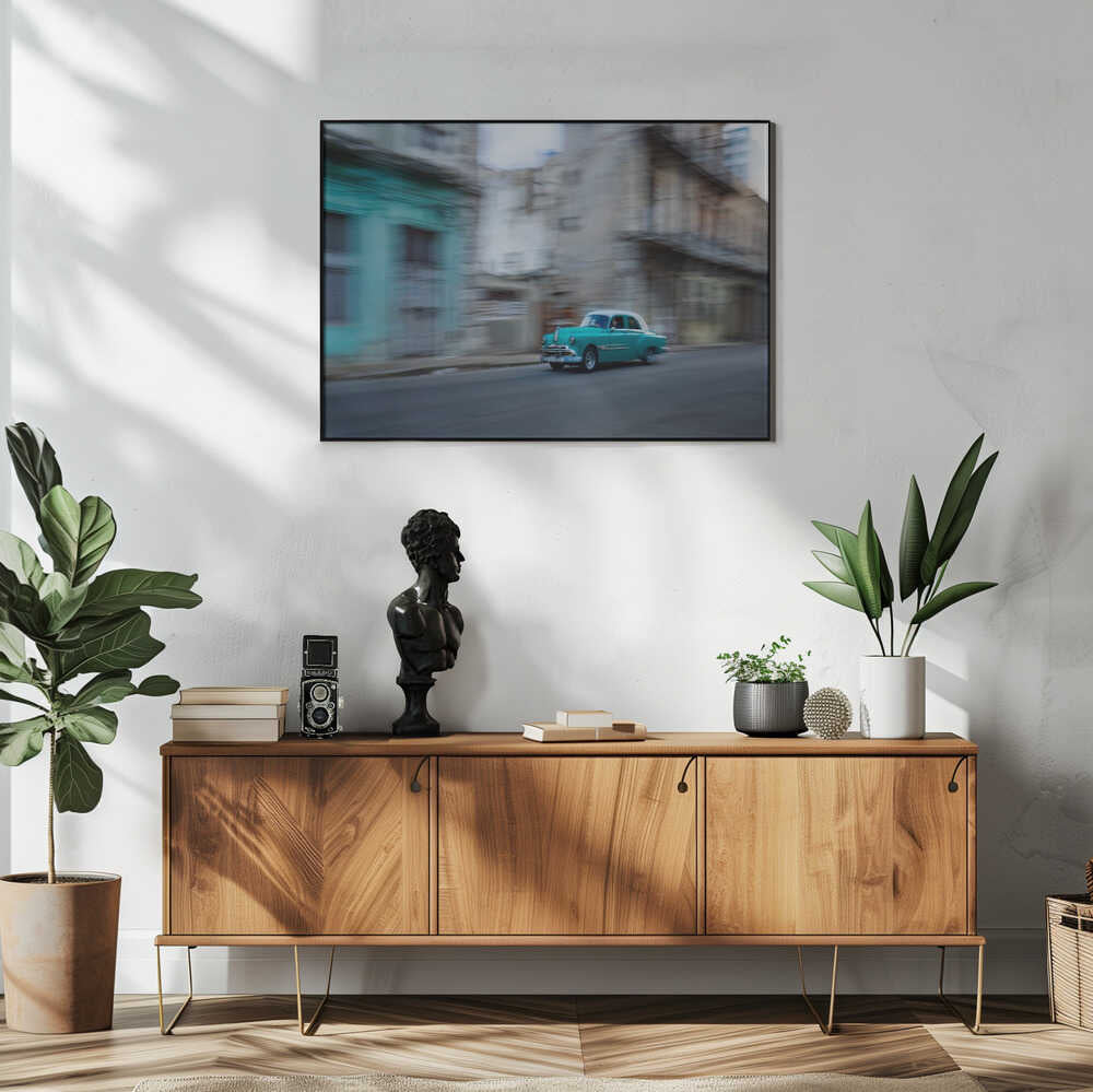 Havana Classic Car Drive Art Print UK — Vintage Vibrant Wall Art — Living Room — Wall It All Prints