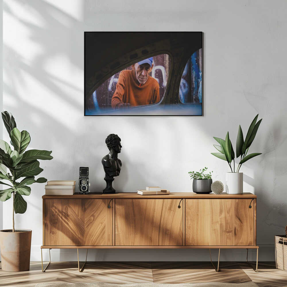 Old Man's Gaze Art Print UK — Dark Moody Dark Wall Art — Living Room — Wall It All Prints