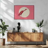 Vibrant Scarlet Ibis Art Print UK — Abstract Vibrant Wall Art — Office — Wall It All Prints