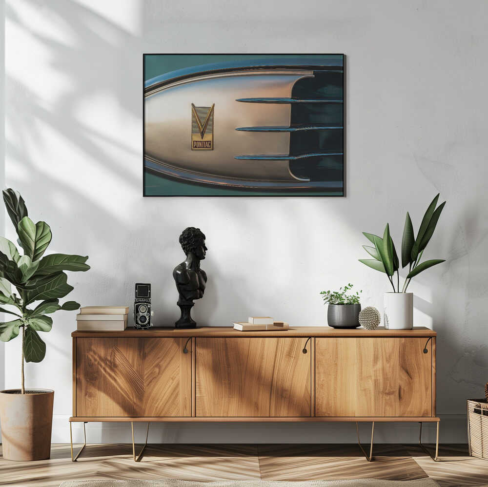 Classic Car Chrome Detail Art Print UK — Abstract Elegant Wall Art — Living Room — Wall It All Prints