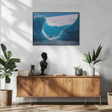Penguins Beneath Blue Ice Art Print UK — Landscape Calm Wall Art — Living Room — Wall It All Prints