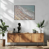 Crowded Summer Beach Art Print UK — Landscape Vibrant Wall Art — Living Room — Wall It All Prints