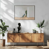 Man With Vintage Vacuum Art Print UK — Abstract Minimal Wall Art — Bathroom — Wall It All Prints