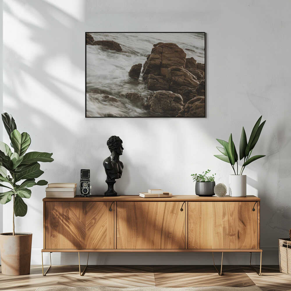 Serene Coastal Flow Art Print UK — Landscape Calm Wall Art — Living Room — Wall It All Prints