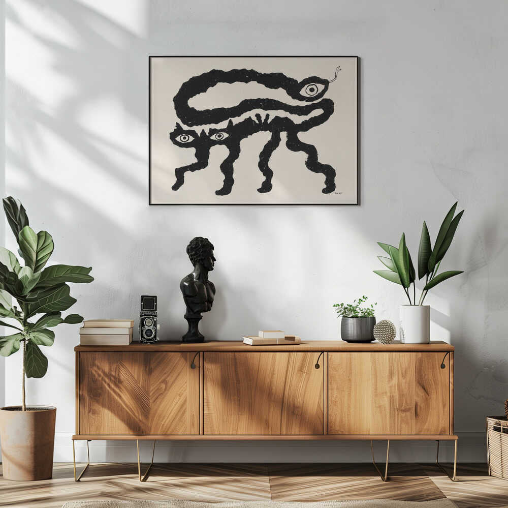 I Am Animals Art Print UK — Abstract Dark Wall Art — Office — Wall It All Prints