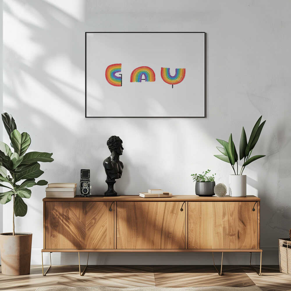 Gay Pride Rainbow Art Print UK — Abstract Vibrant Wall Art — Office — Wall It All Prints