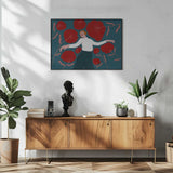 Dreaming Among Poppies Art Print UK — Botanical Vibrant Wall Art — Living Room — Wall It All Prints
