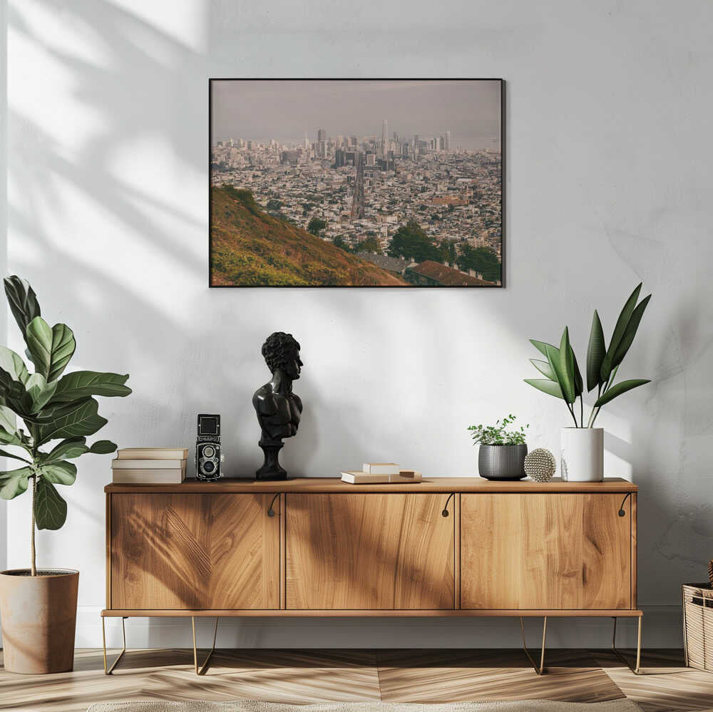 San Francisco Skyline Vista Art Print UK — Landscape Warm Wall Art — Living Room — Wall It All Prints