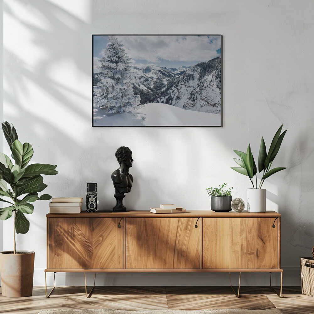 Frosted Mountain Majesty Art Print UK — Japanese Calm Wall Art — Living Room — Wall It All Prints