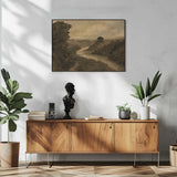 Winding Valley River Art Print UK — Dark Moody Calm Wall Art — Bedroom — Wall It All Prints