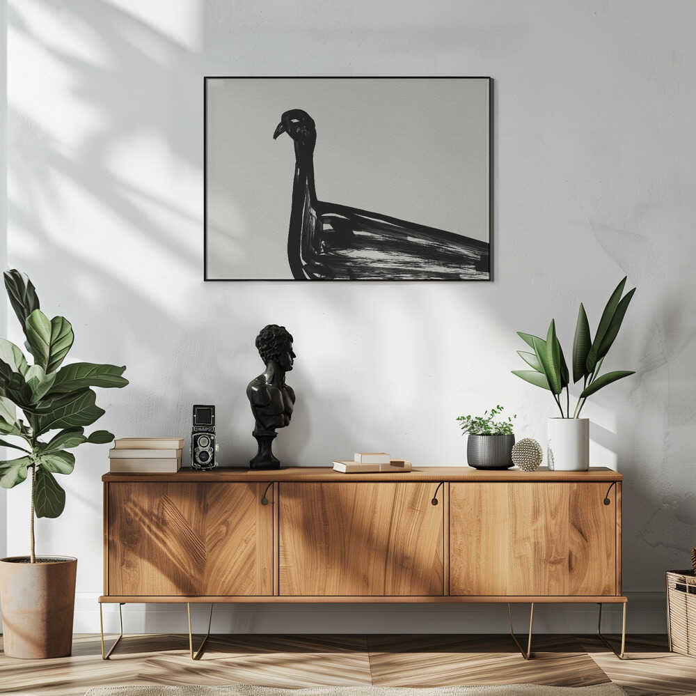 Abstract Crane Drawing Art Print UK — Abstract Vibrant Wall Art — Office — Wall It All Prints