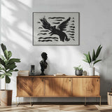 Dynamic Flying Pig Art Print UK — Abstract Vibrant Wall Art — Office — Wall It All Prints