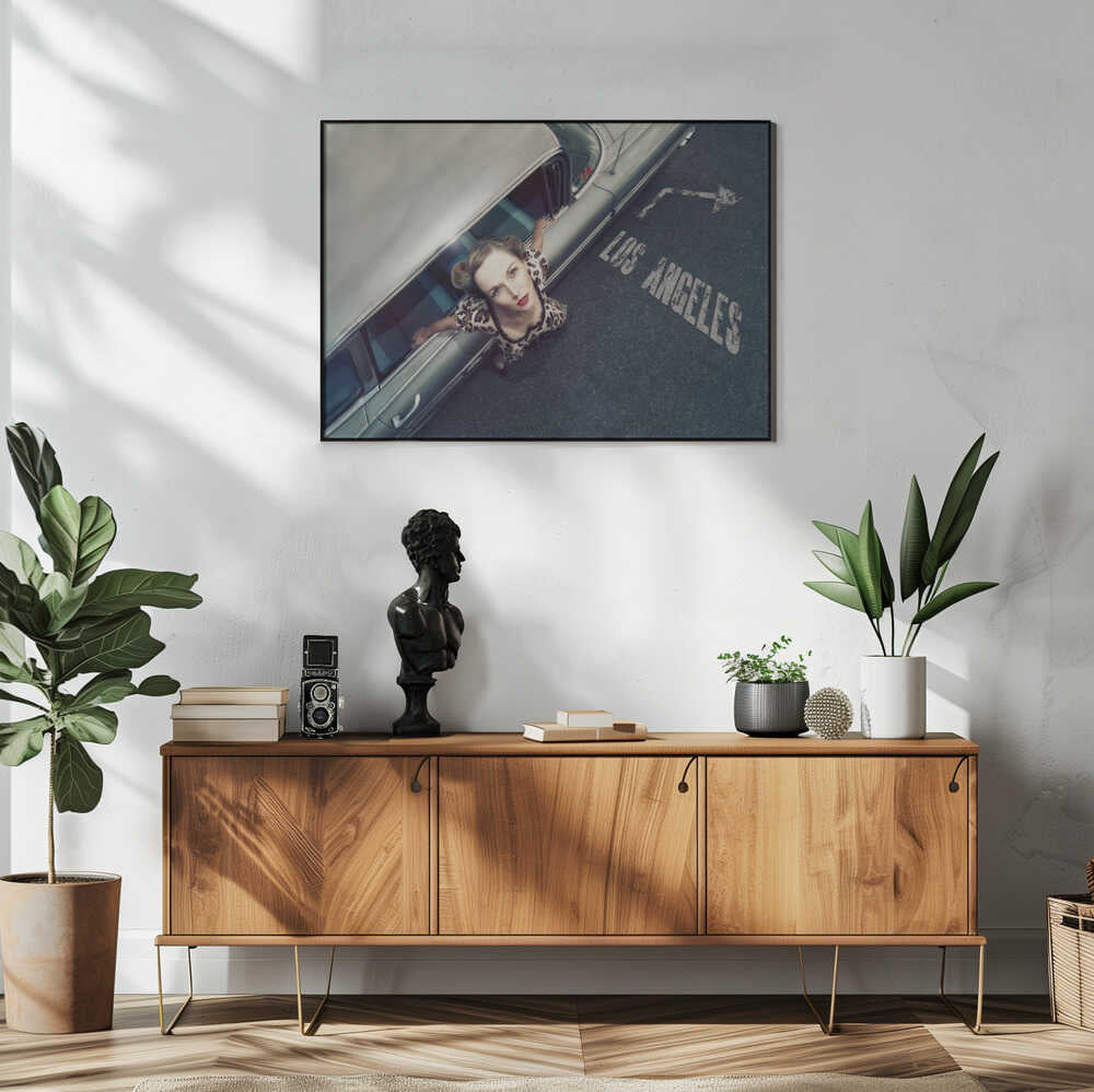 Los Angeles Retro Style Art Print UK — Portrait Elegant Wall Art — Living Room — Wall It All Prints