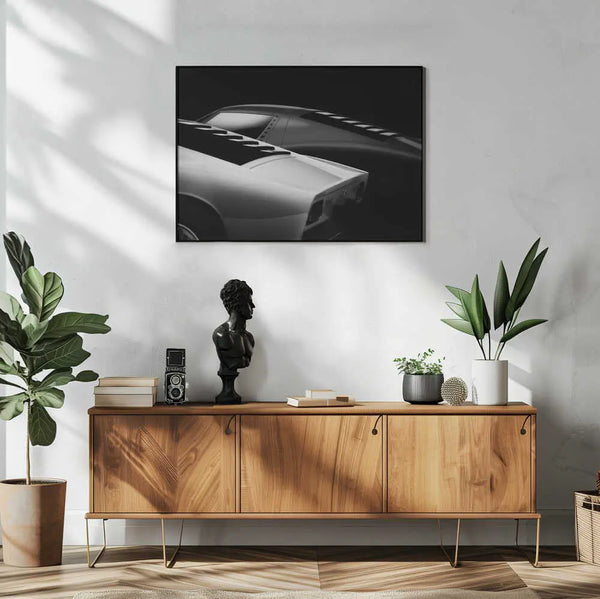 Sleek Classic Cars Art Print UK — Dark Moody Dark Wall Art — Living Room — Wall It All Prints
