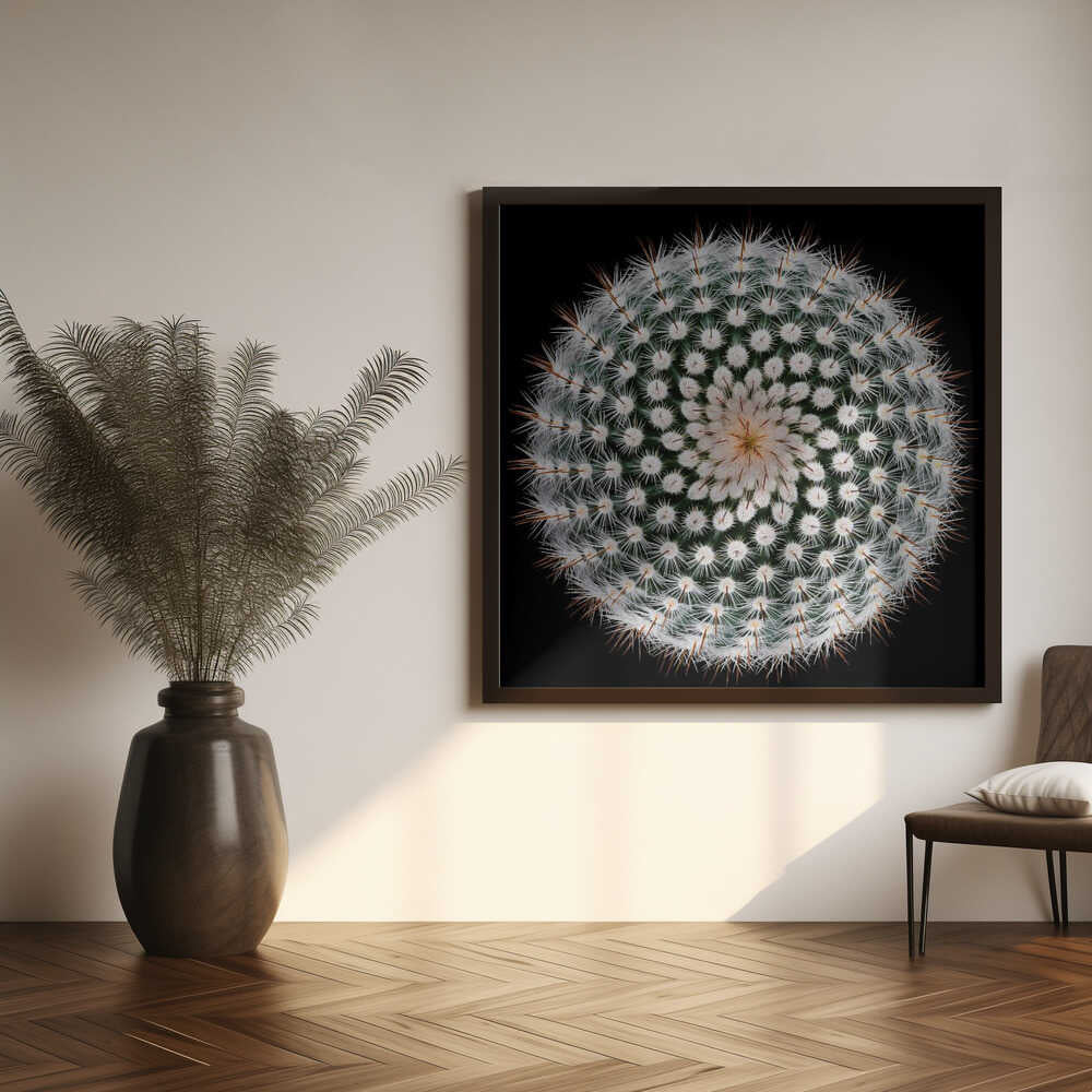 Cactus Spines Geometry Art Print UK — Botanical Vibrant Wall Art — Office — Wall It All Prints