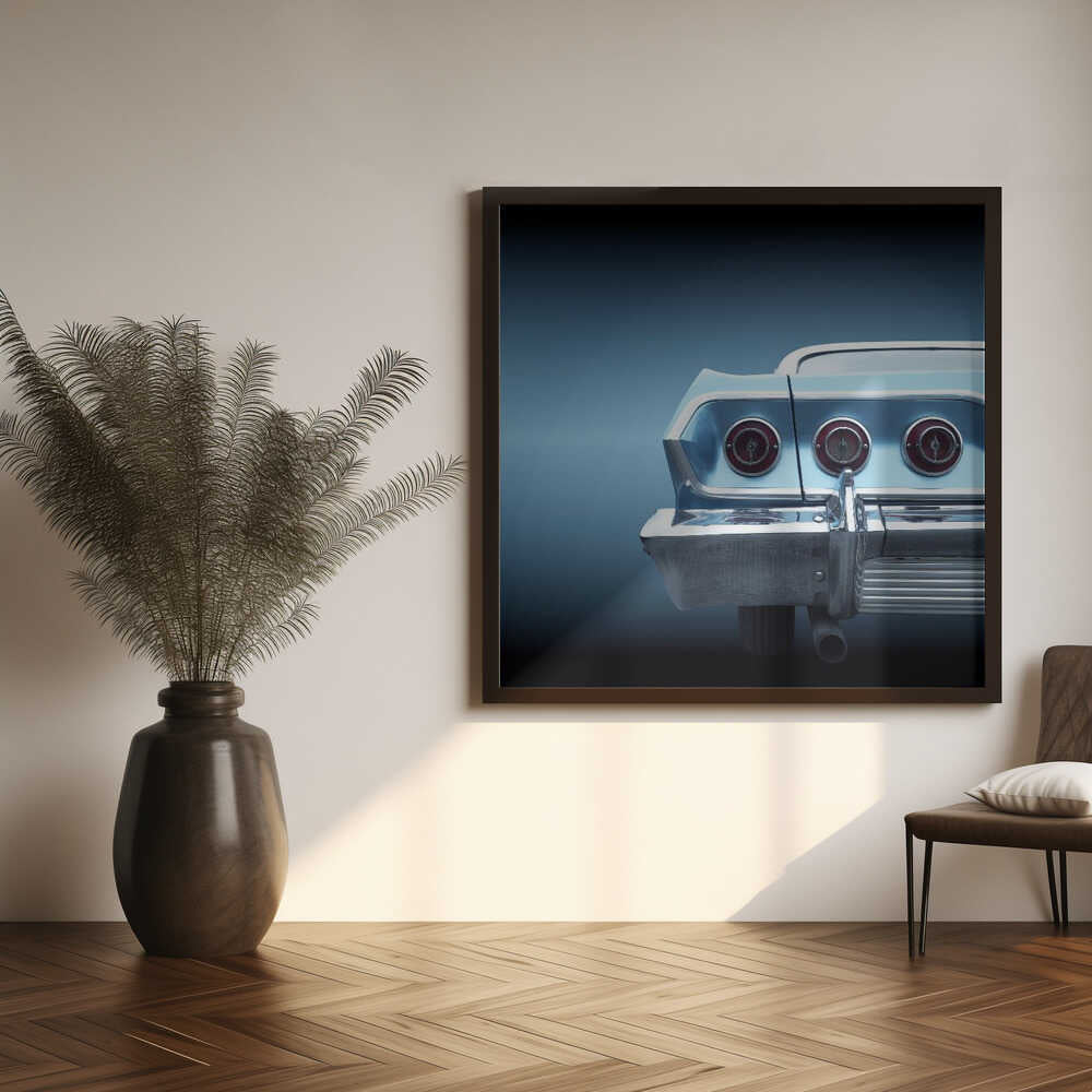Sleek Blue Classic Art Print UK — Vintage Vibrant Wall Art — Living Room — Wall It All Prints