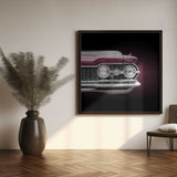 Classic Purple Car Front Art Print UK — Vintage Vibrant Wall Art — Living Room — Wall It All Prints