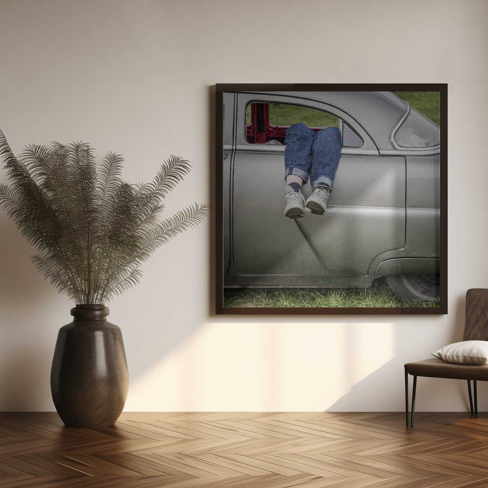 Relaxing Road Trip Legs Art Print UK — Portrait Vibrant Wall Art — Living Room — Wall It All Prints
