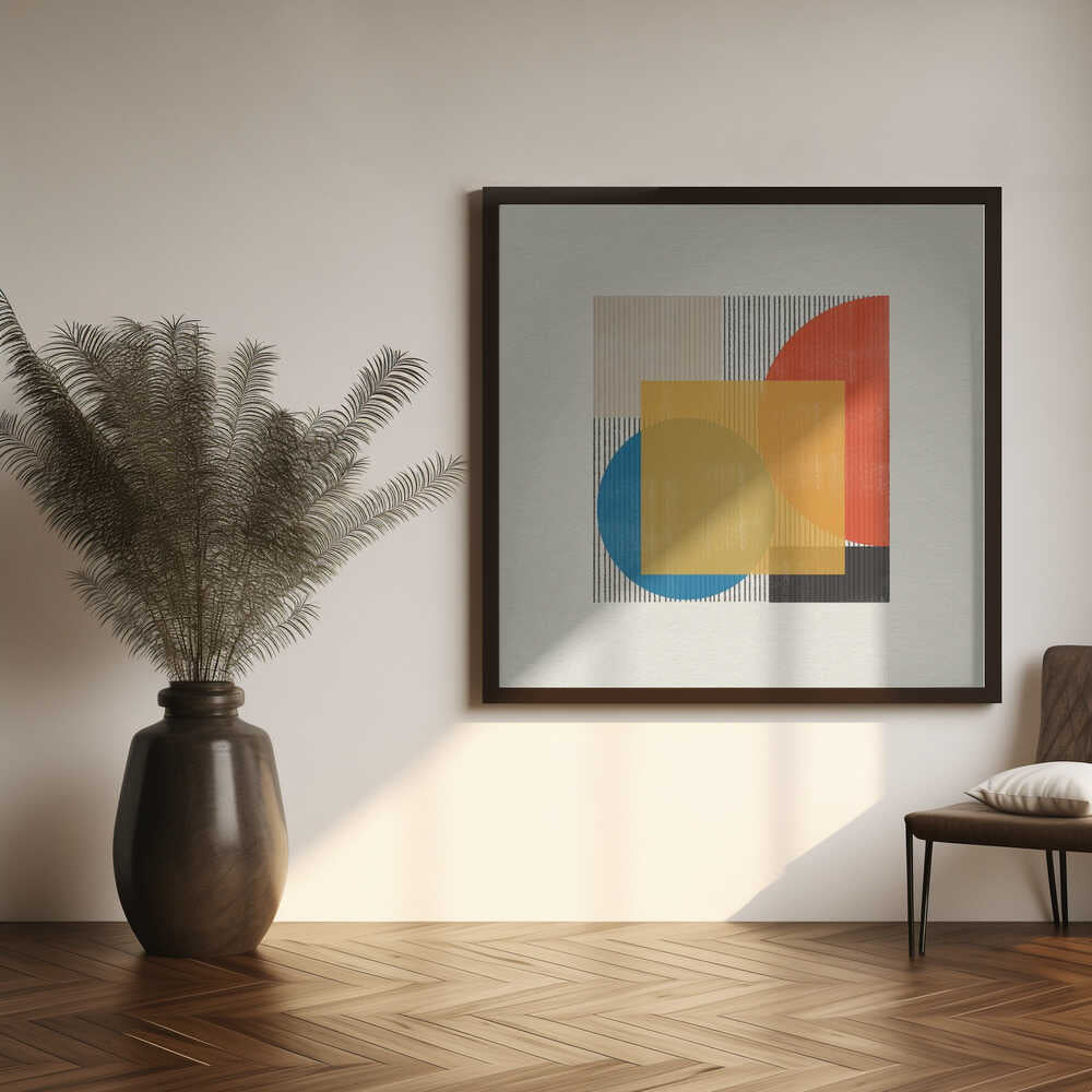 Geometric Harmony Art Print UK — Abstract Vibrant Wall Art — Office — Wall It All Prints