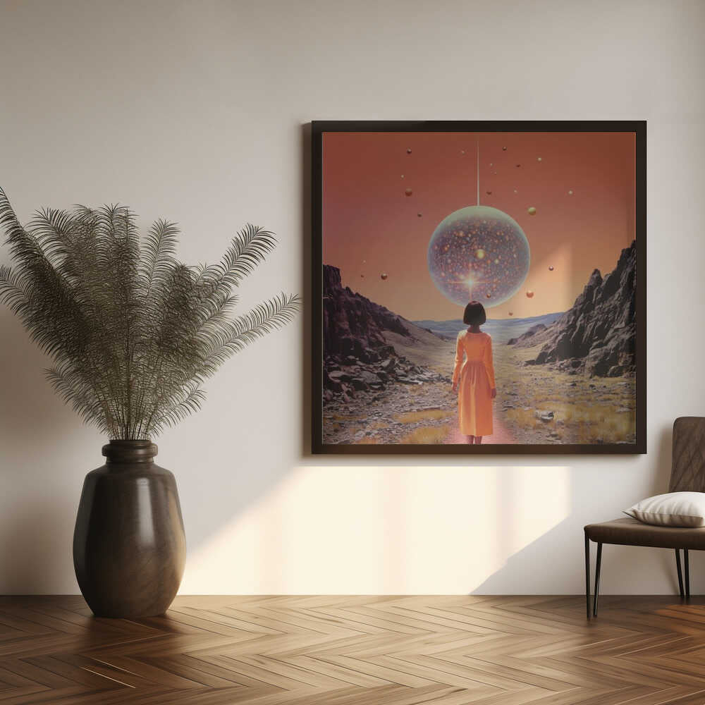 Desert Sphere Vision Art Print UK — Portrait Vibrant Wall Art — Bathroom — Wall It All Prints