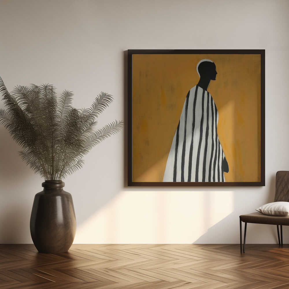 Elegant Striped Figure Art Print UK — Abstract Vibrant Wall Art — Office — Wall It All Prints