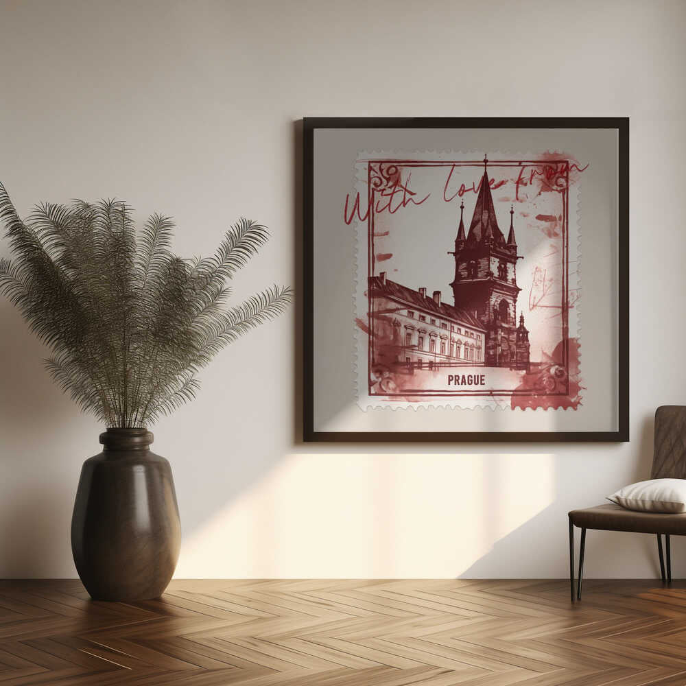 Prague Historic Tower Stamp