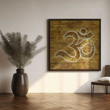 Golden Glitter Om Symbol Martina