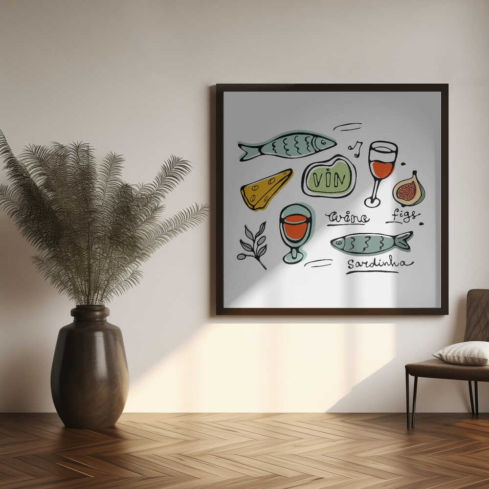 Rustic Food Delights Art Print UK — Food Fresh Wall Art — Kitchen — Wall It All Prints