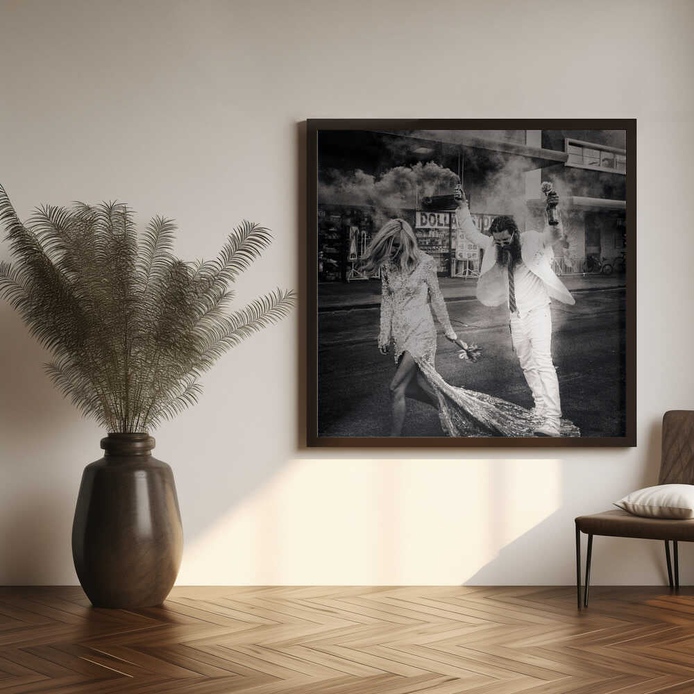 Edgy Urban Wedding Art Print UK — City Minimal Wall Art — Living Room — Wall It All Prints