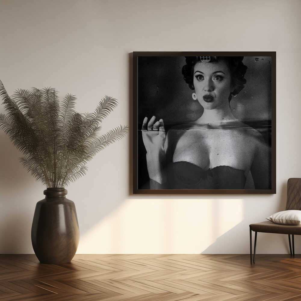 Retro Bathing Beauty Art Print UK — Dark Moody Dark Wall Art — Living Room — Wall It All Prints