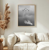 Formation Smoke Trails Art Print UK — Dark Moody Dark Wall Art — Living Room — Wall It All Prints
