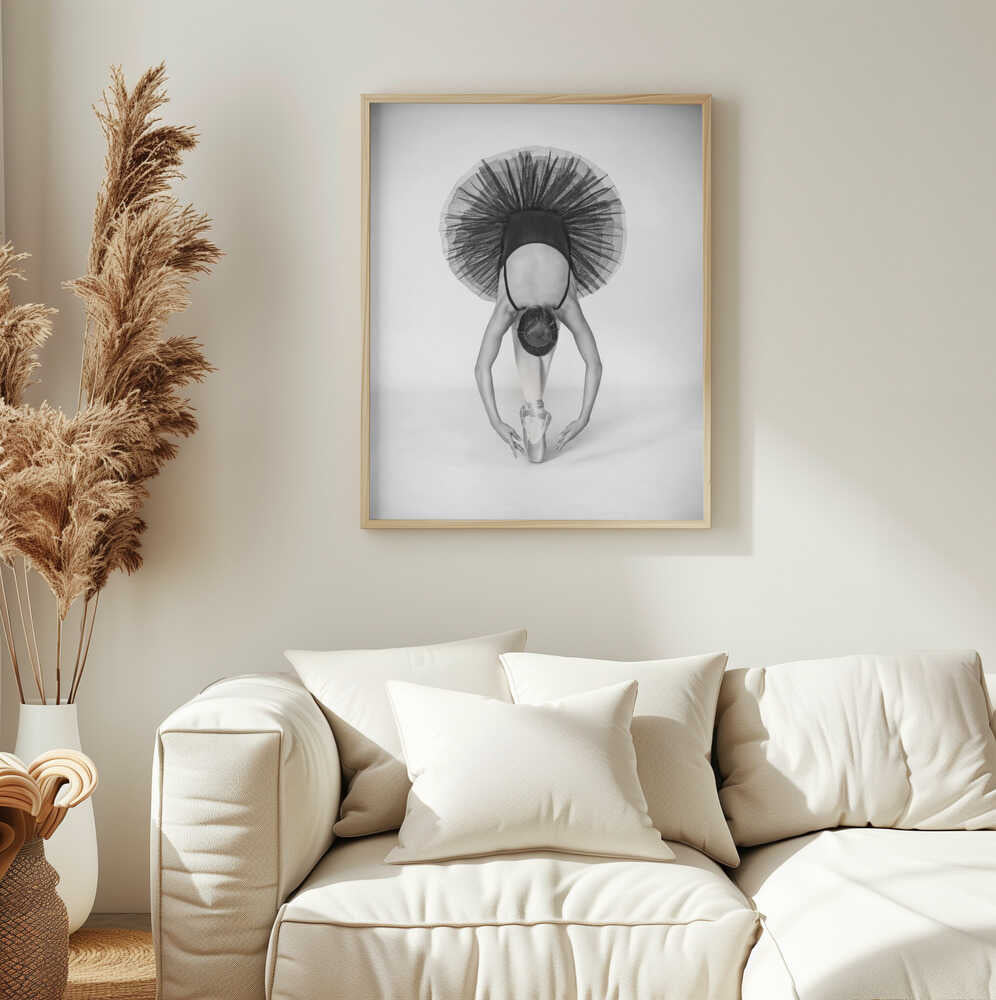 Graceful Ballerina Pose Art Print UK — Portrait Dark Wall Art — Living Room — Wall It All Prints