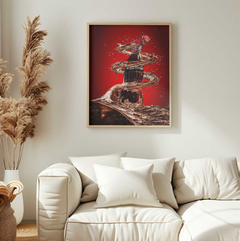 Dynamic Soda Splash Art Print UK — Automotive Vibrant Wall Art — Living Room — Wall It All Prints