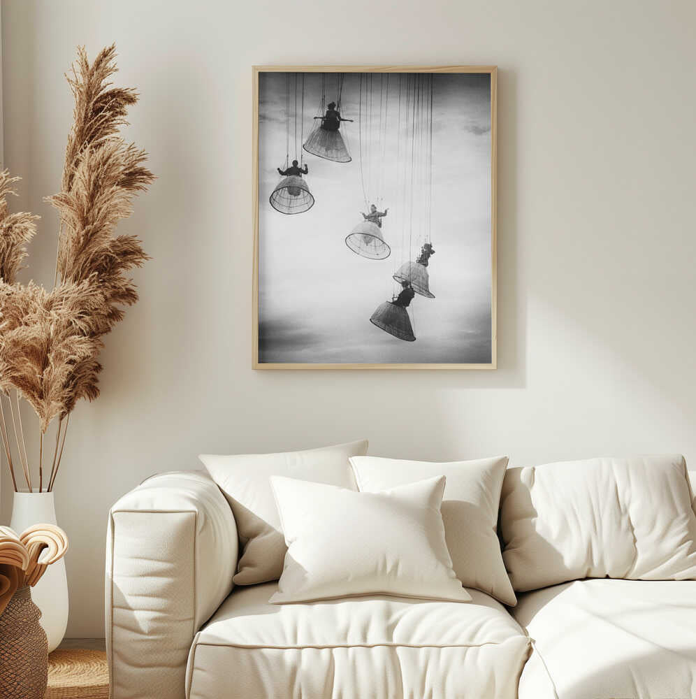 Hanging Performers Sky Art Print UK — Dark Moody Dark Wall Art — Living Room — Wall It All Prints