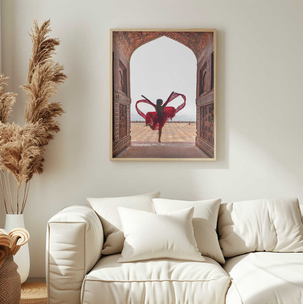 Indian Arch Dance Art Print UK — Portrait Calm Wall Art — Living Room — Wall It All Prints