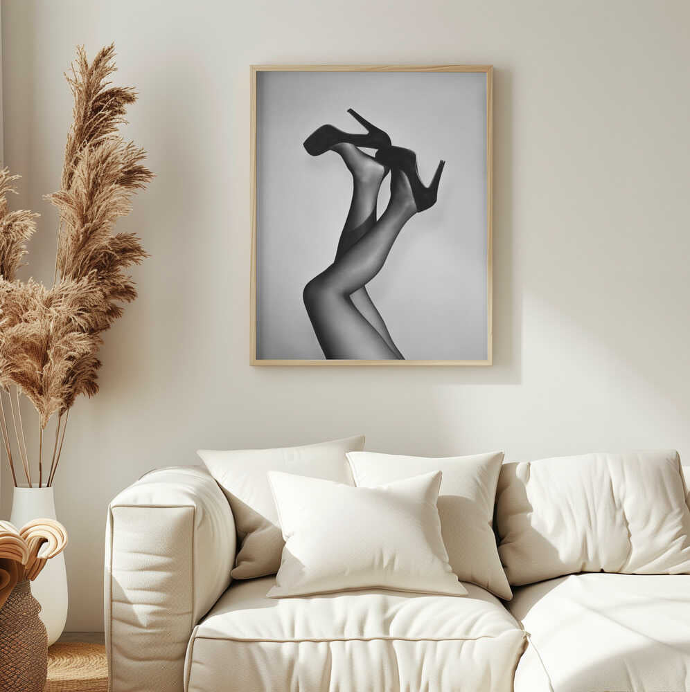 Elegant High Heel Legs Art Print UK — Portrait Dark Wall Art — Living Room — Wall It All Prints