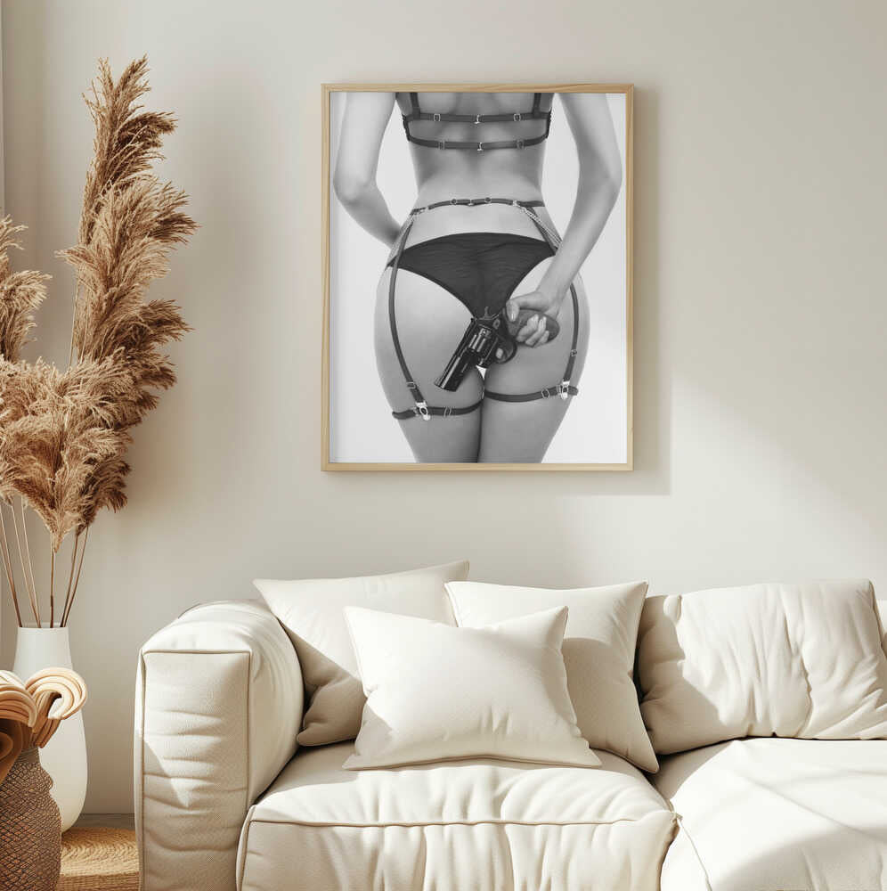 Dangerous Curves Revolver Art Print UK — Portrait Vibrant Wall Art — Living Room — Wall It All Prints