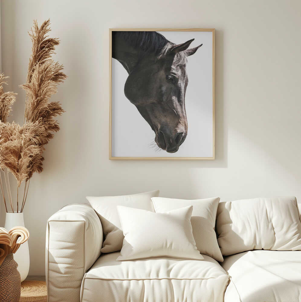 Gentle Equine Gaze Art Print UK — Abstract Vibrant Wall Art — Office — Wall It All Prints