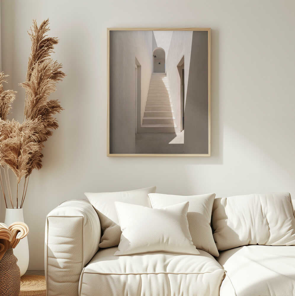 Minimalist Stairway Light Art Print UK — Abstract Calm Wall Art — Office — Wall It All Prints