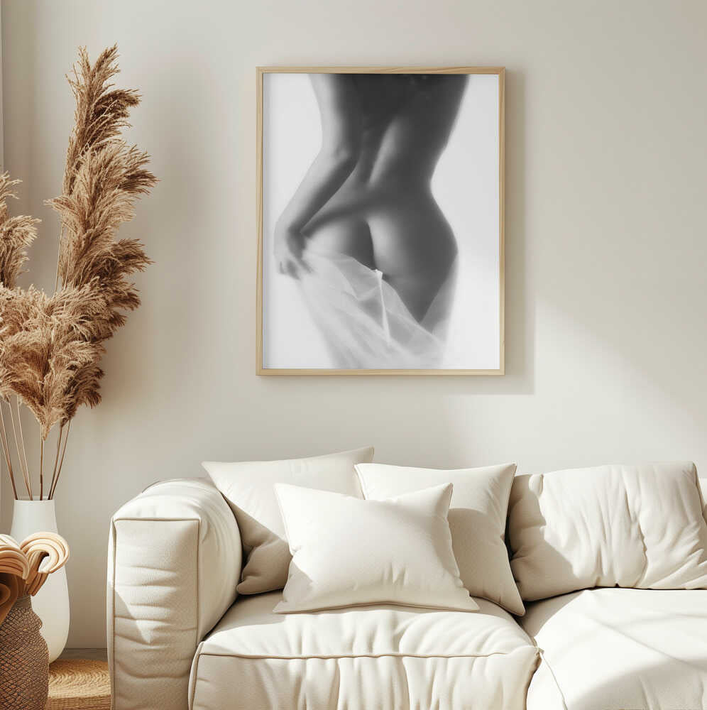 Ethereal Form and Fabric Art Print UK — Dark Moody Calm Wall Art — Living Room — Wall It All Prints